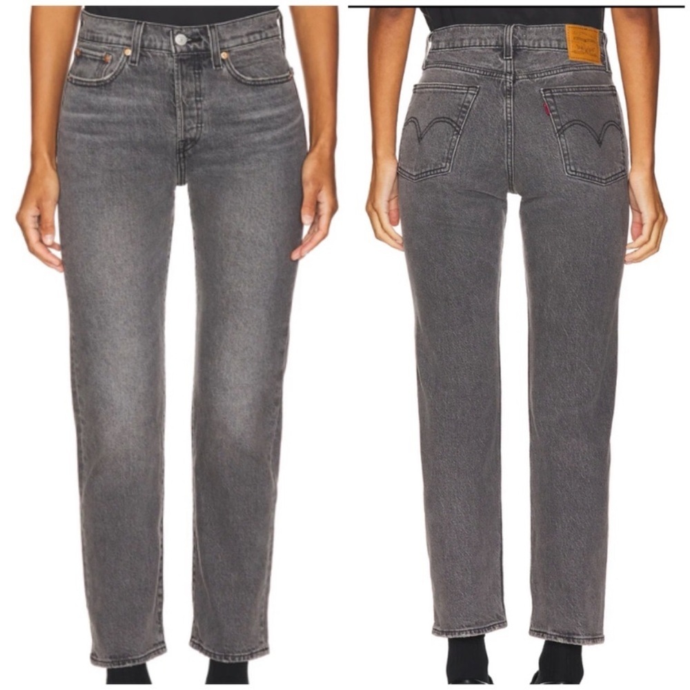 Levi's Wedgie Straight Women's Charcoal  Leg Jeans 26